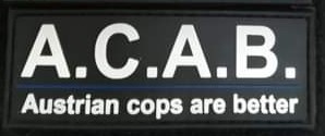 [P0000249] A.C.A.B. AUSTRIAN COPS 3D RUBBER PATCH