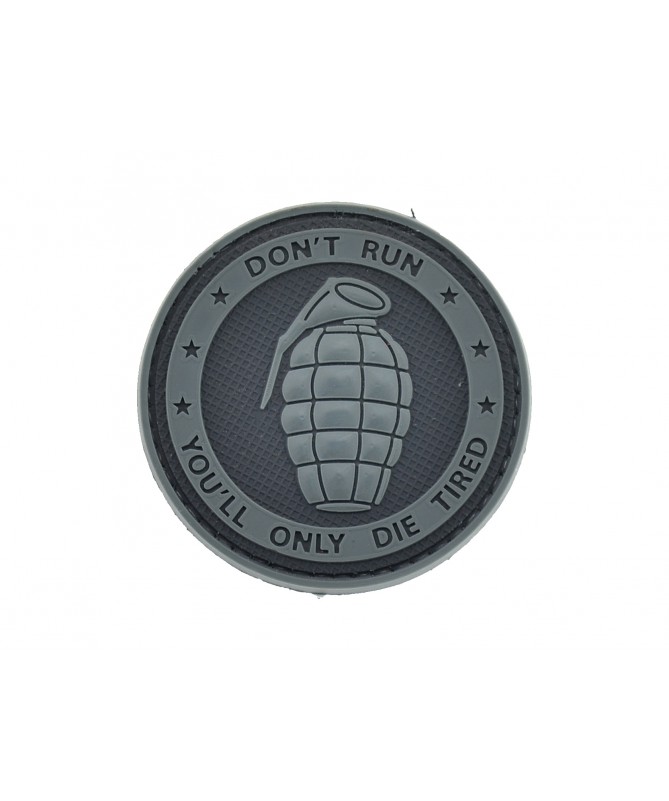 [P0005227] LP PVC MORALEPATCH 6CM DON´T RUN YOU´LL ONLY DIE