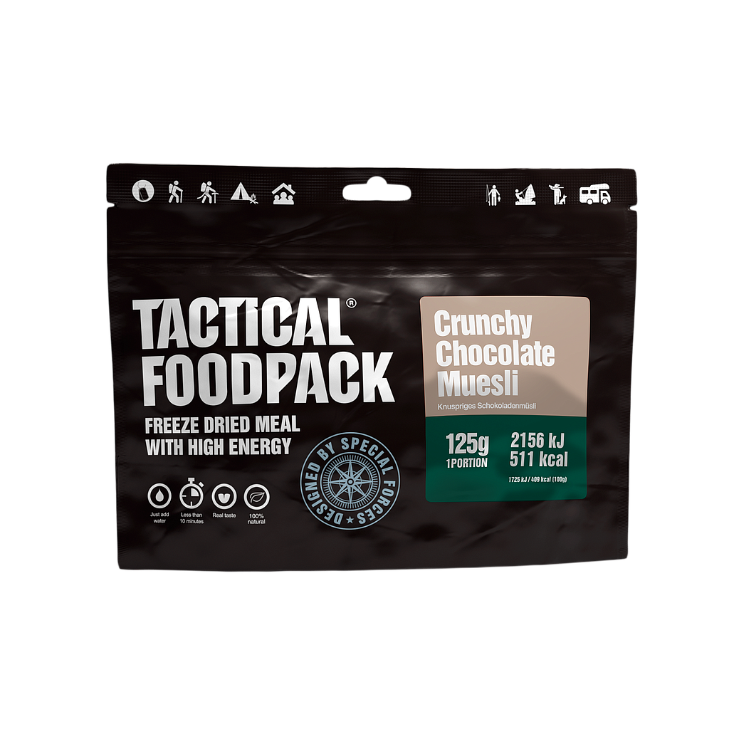[P0008352] TACTICAL FOODPACK® CRUNCHY CHOCOLATE MUESLI 125G